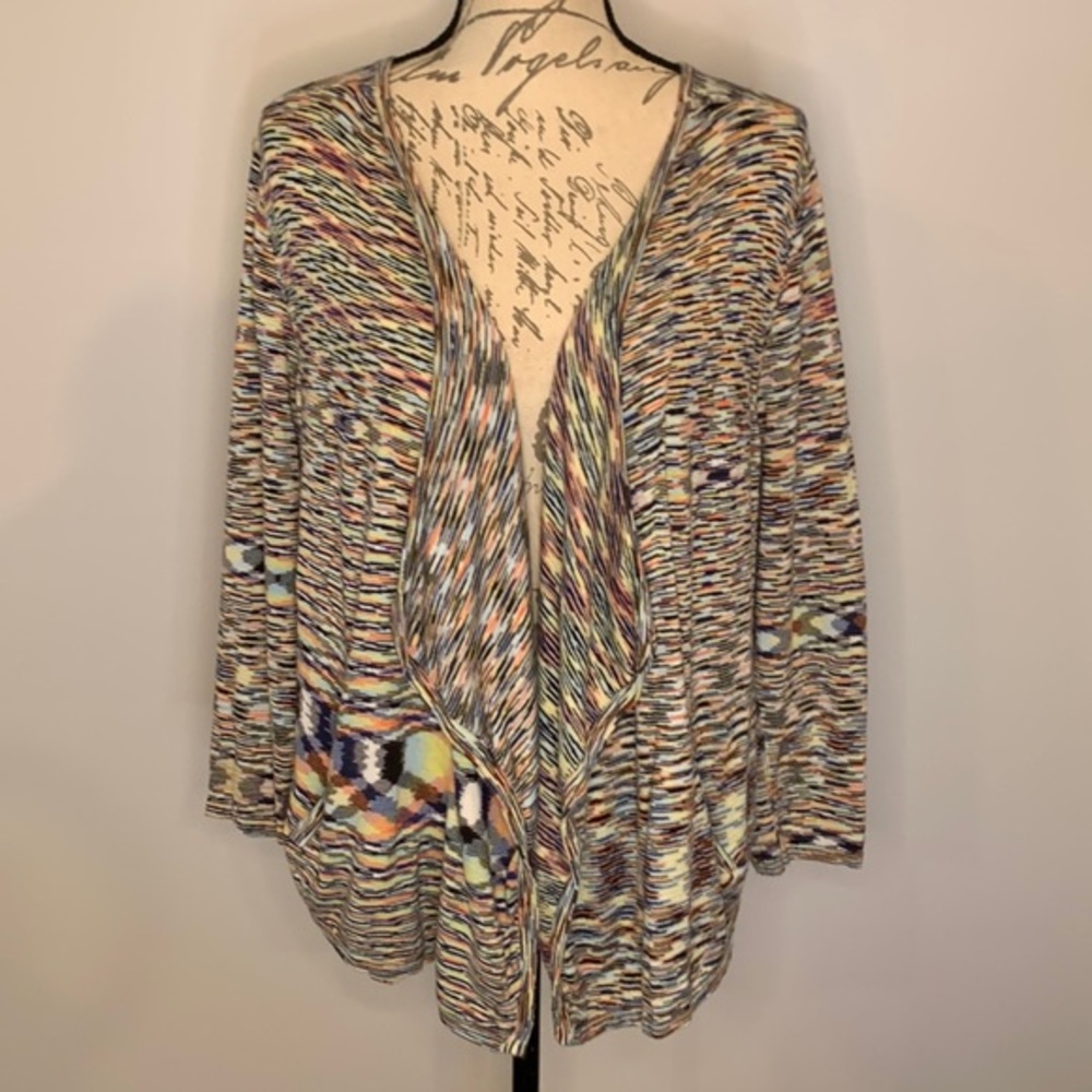 Anthropologie Multicolor Open-Front Cardigan